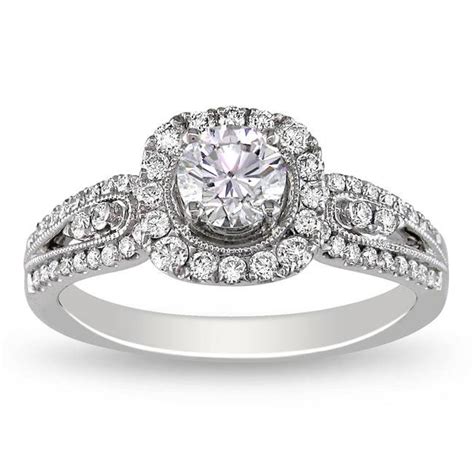 Diamond clarity from vvs to i2. Tantalizing Halo Antique Affordable Engagement Ring 1.00 ...