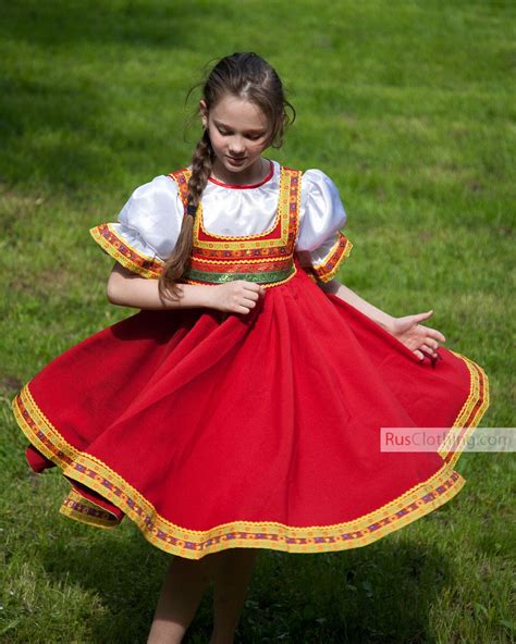 Russia Dress Girl Historical Costume Traditional Clothing Russian National Dress Russian