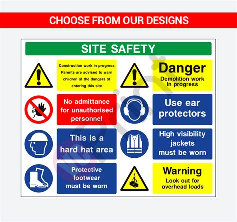 Construction Safety Signs Health And Safety Poster Safety Signs And