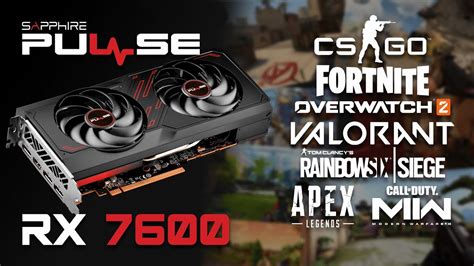 Sapphire Pulse Rx 7600 7 Competitive Shooters Tested At 1080p