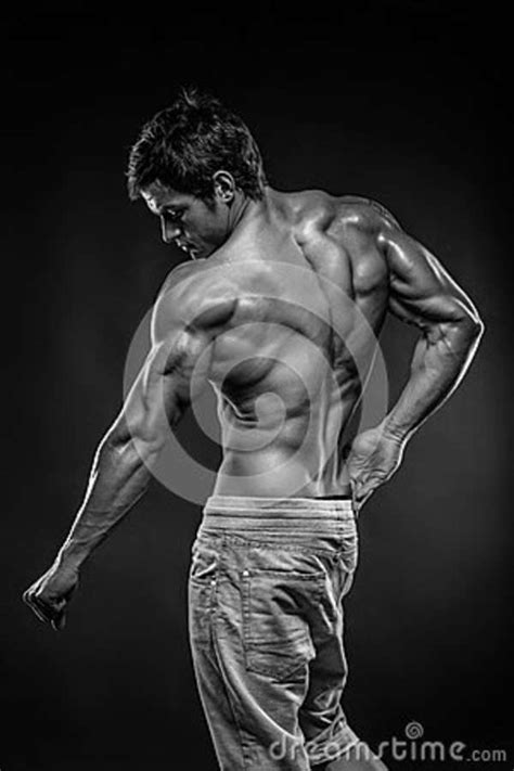 Maybe you would like to learn more about one of these? Strong Athletic Man Fitness Model Posing Back Muscles ...