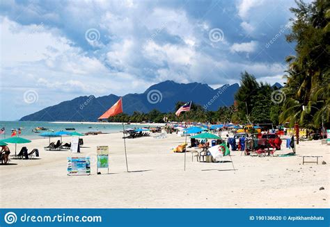 Landscape View Of Pantai Cenang Beach At Langkawi Island Editorial