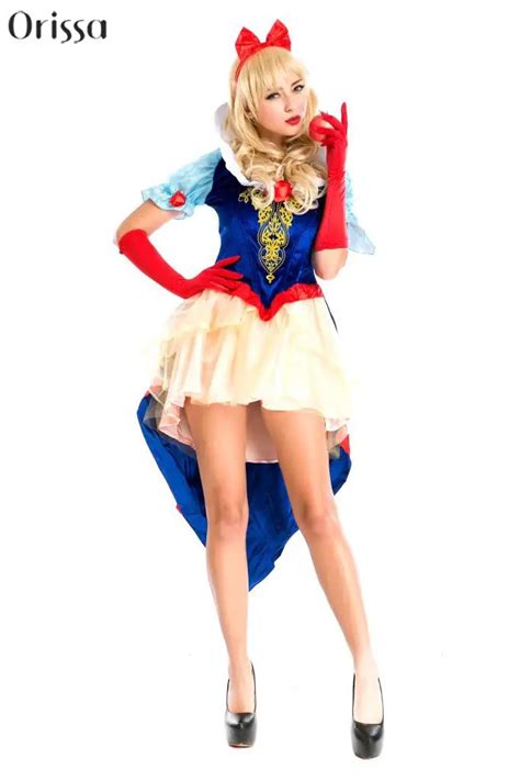Sexy Adult Halloween Cosplay Dress Princess Costume Snow White Costumes For Women Dance Party