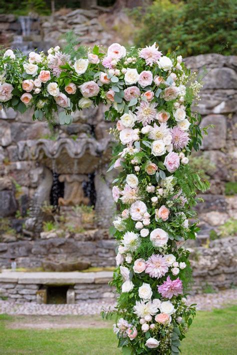 Ceremony Flower Arch In Blush Pink With Garden Roses Miriam Faith