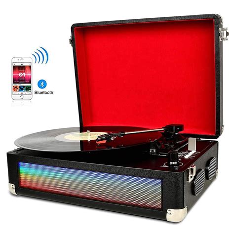Digitnow Bluetooth Multi Color Led Record Player For Vinly Records With