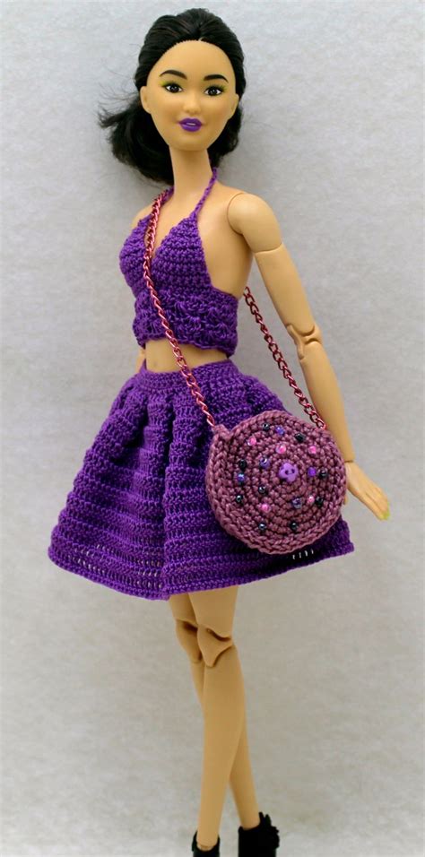 barbie clothes crop top summer top fits poppy parker dolls etsy crochet barbie clothes