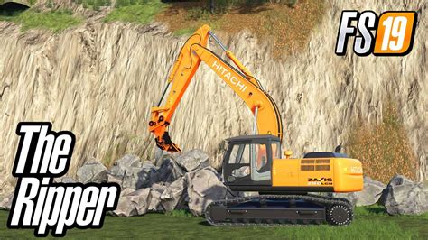 Fs19 Ripper R115 For Hitachi Excavator V1 1 Farming Simulator 19