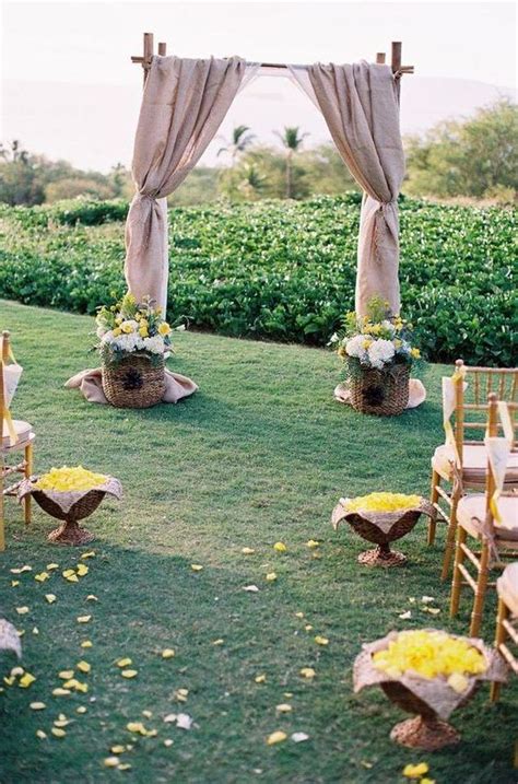 Top 20 Rustic Burlap Wedding Arches And Backdrop Ideas Wedding Archway
