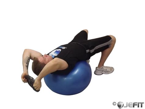 Weight Plate Pullover On Exercise Ball Exercise Database Jefit