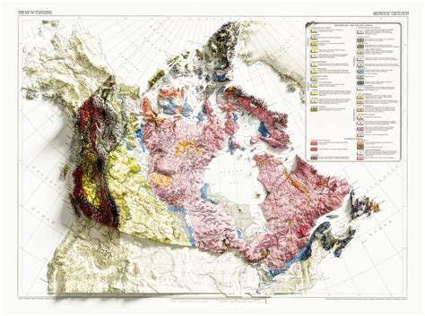 Geology Of Canada By 3dmap Maps On The Web