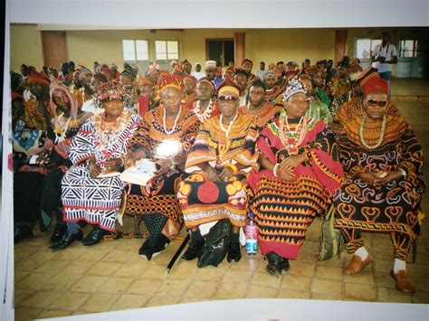 Cameroonian Traditional Leaders With Their Traditional Outfits They