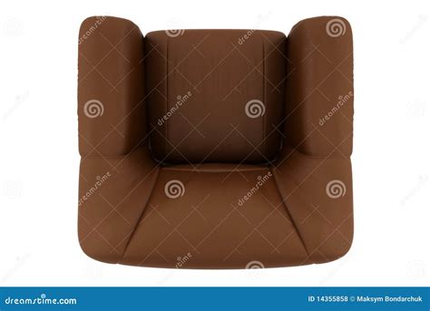 Top View Of Brown Leather Armchair Isolated Royalty Free Stock Photos