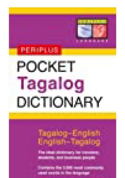Pdf Download Pocket Tagalog Dictionary Tagalog English English Tagalog