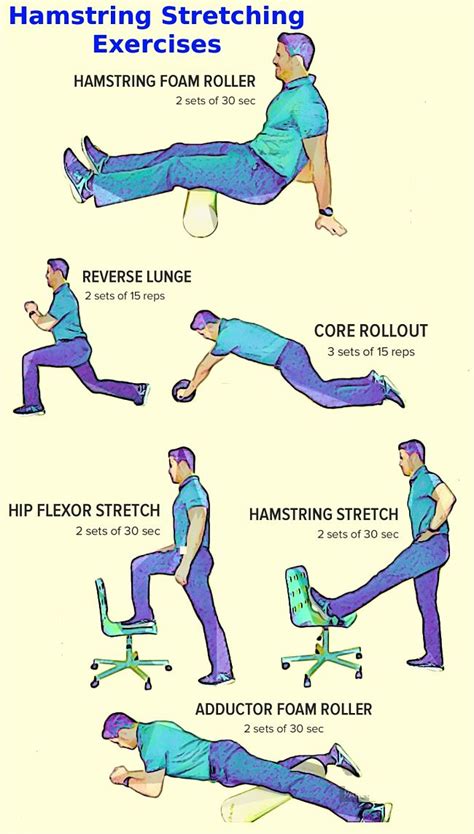 Hamstring Stretches Diagram