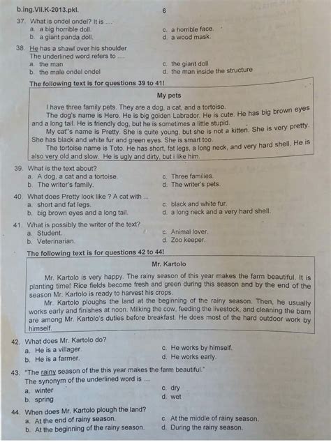 Jawaban bahasa inggris kelas 8 halaman 63. Soal PAT PAS Bahasa Inggris Kelas 7 Tahun 2018 | BAHASA ...