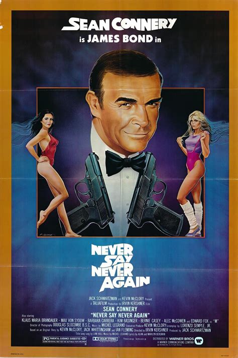 Bid Now Never Say Never Again Original 1983 Vintage One Sheet Poster