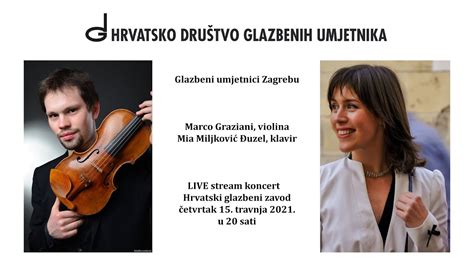 Marco Graziani Violina And Mia Miljković Đuzel Klavir Youtube