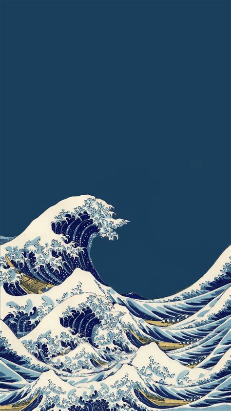 A Wallpaper I Made Iphone The Great Wave Off Kanagawa Hd Wallpaper Backgrounds