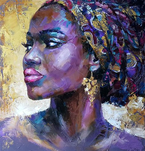 Portrait African Woman Oil Original Painting On Artfinder