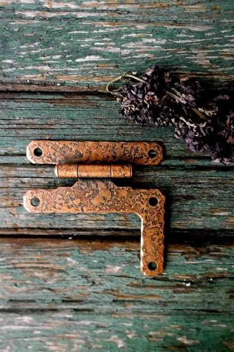 Hammered Copper Cabinet L Hinge Mid Century Hardware Hinge Rustic