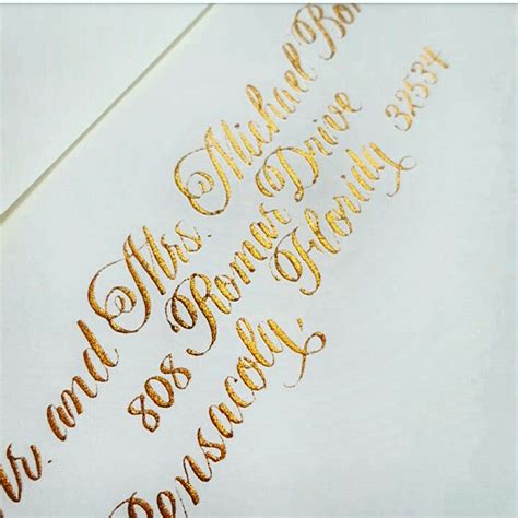 Luxurious Gold Calligraphy Ink Calligraphy Luxurywedding Luxurious
