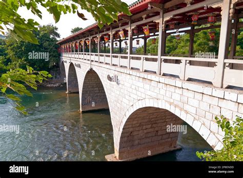 Chinese Arch Stone Bridge In A Park Beijing China Stock Photo Alamy