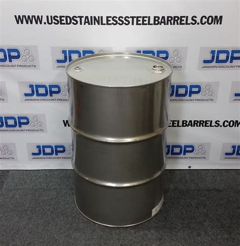 55 Gallon Used Stainless Steel Barrel Closed Head Closed Top Barrels