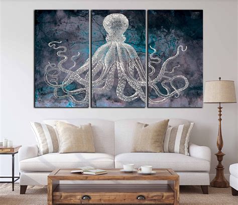 Octopus Art Octopus Wall Art Octopus Canvas Octopus Art Print