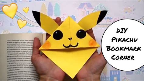Diy Pikachu Bookmark Corner Pokemon Go Easy Back To School Supplies
