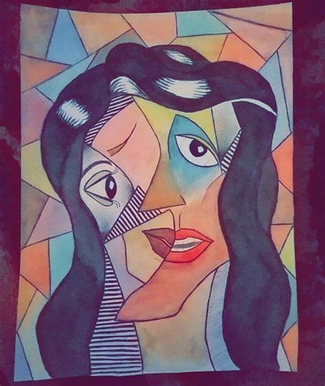 Picasso Style Cubist Self Portrait Firstattempt Cubism Art 🎨