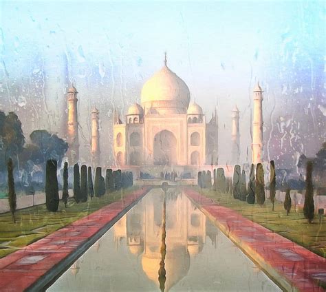Taj Mahal In The Rain Photograph By Georgiana Romanovna Fine Art America