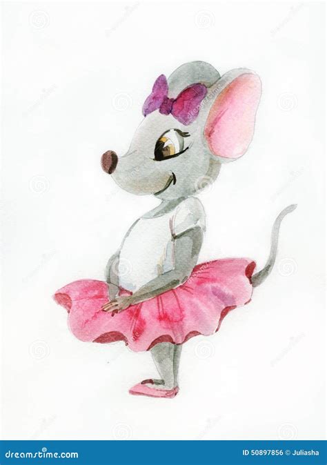 Little Mouse Ballerina Stock Illustration Illustration Of Child 50897856