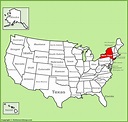 New York State location on the U.S. Map - Ontheworldmap.com