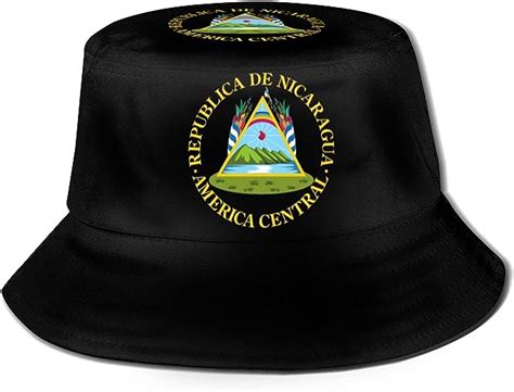 Nicaragua National Emblem Unisex Moda Pescador Sombrero De Verano