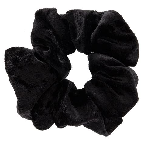 Large Velvet Hair Scrunchie Black Claires Us
