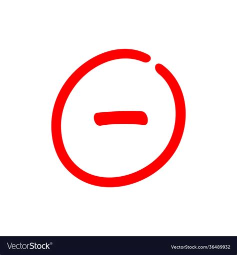 Minus Sign Inside A Circle Negative Symbol Vector Image