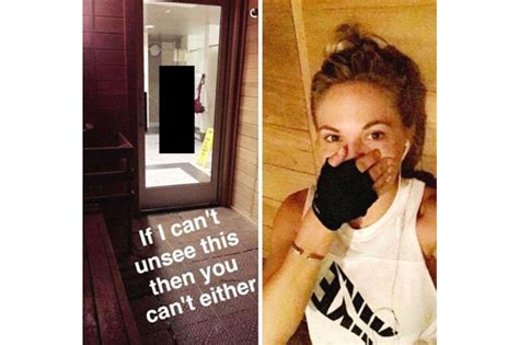 model in gym locker room doing exactly what you feared making fun of your naked body