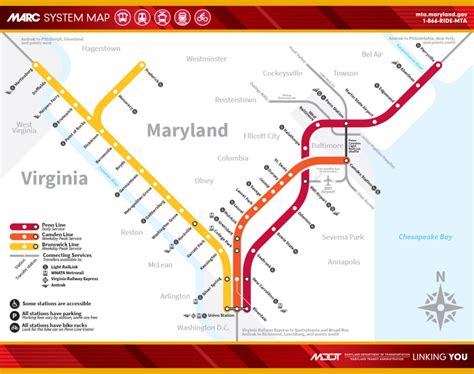 Transit Maps Submission Official Map Marc Commuter Rail Maryland