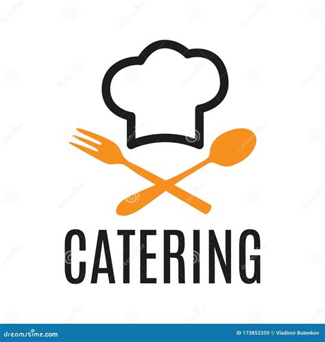 Vector Logo Of Catering Restaurant And Serving Stock Illustration