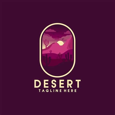 Desert Logo Vector Illustration 12646062 Vector Art At Vecteezy