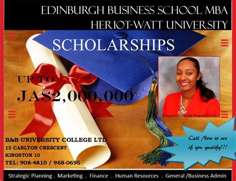 A scholarship resume is a document presenting your career objectives, academic achievements and activities, skills, and volunteer or work. Scholarship Flyer MBA-Revised - B&B University College