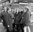 David Bowie and The Manish Boys and TV Producer Barry Longford outside ...