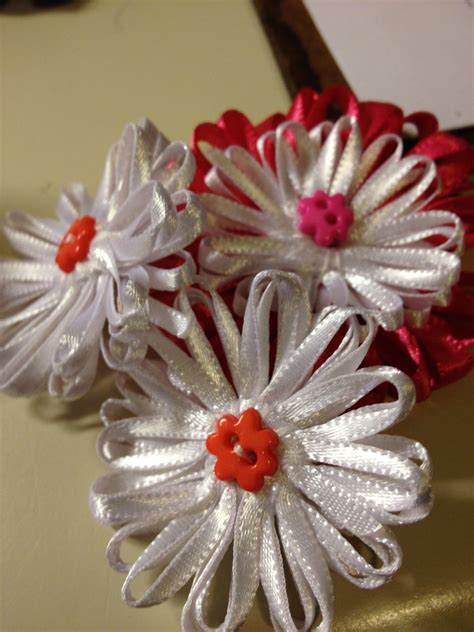 Ribbon flower | Ribbon art, Ribbon crafts, Ribbon embroidery