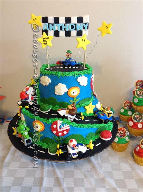 This spectacular super mario seventh birthday party was submitted by how amazing is this super mario bros. Coolest Mario Kart Wii Birthday Cake