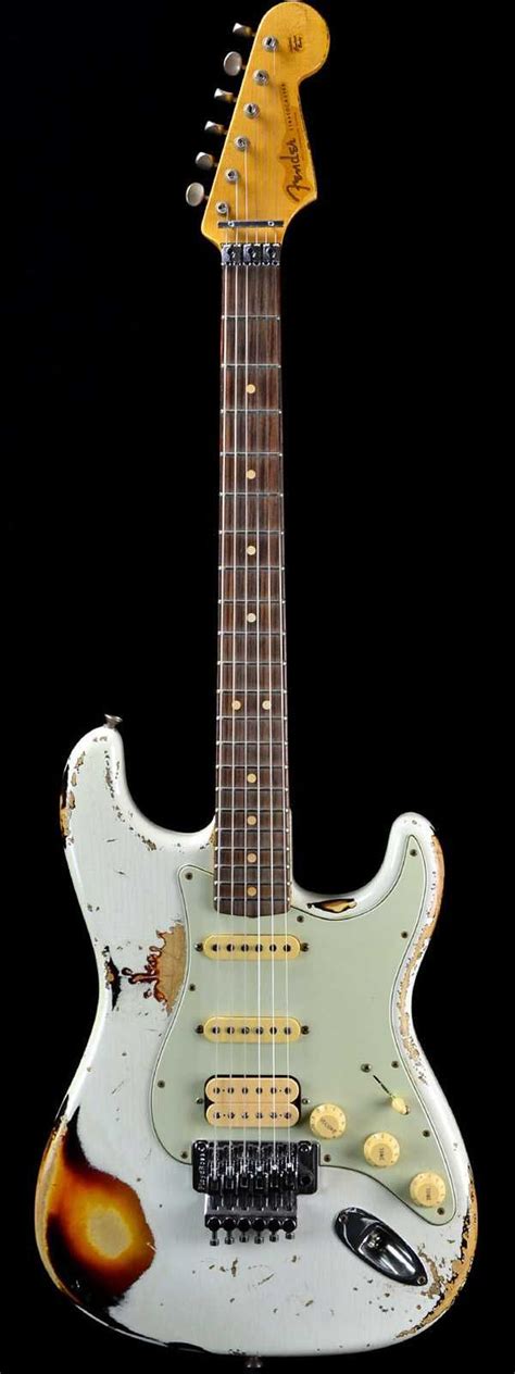 Fender 1960 Strat Heavy Relic White Lightning Olympic Whitethree Tone