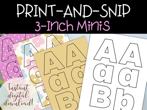 3 Inch Printable Bulletin Board Letters And Numbers With Black Etsy