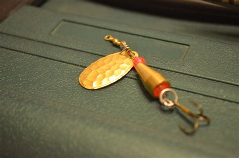 Homemade Fishing Lure Size 6 Goldgold Spinner This Is One Of My