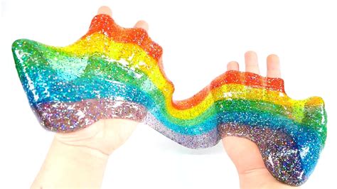 Rainbow Glitter Slime Without Borax Monsterkids My Crafts And Diy