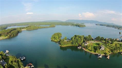 Smith mountain lake is one of the largest lakes in virginia and is manmade with 500 miles of shoreline. Aerial Photograph Of Smith Mountain Lake Photograph by ...