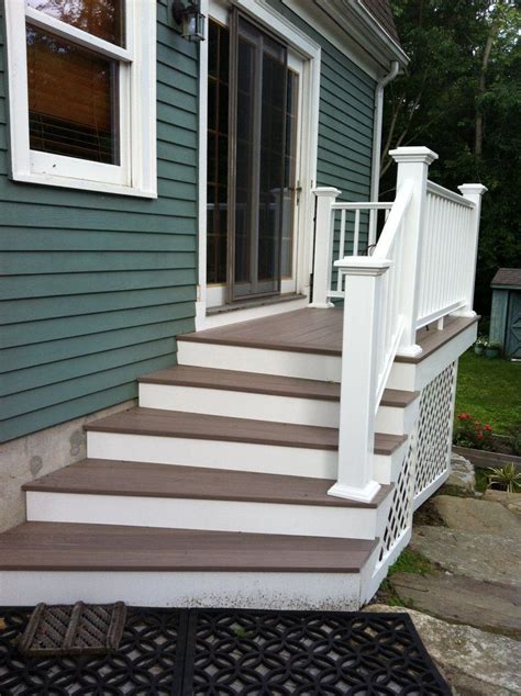 Replace Deck With Stairs Leading To Patio Patio Stairs Porch Steps
